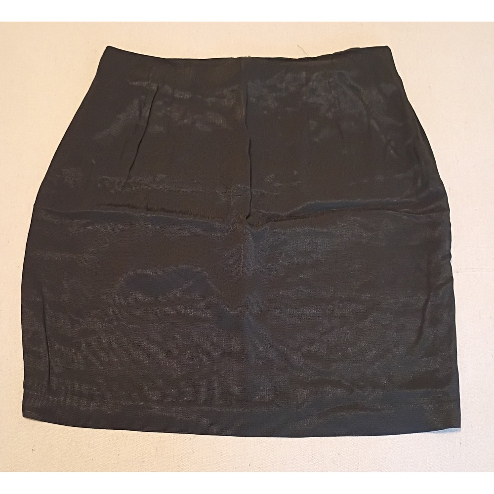 Sandra Salcedo Collection‎ Black Textured Mini Pencil Skirt Made in USA Size 8